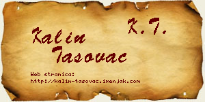 Kalin Tasovac vizit kartica